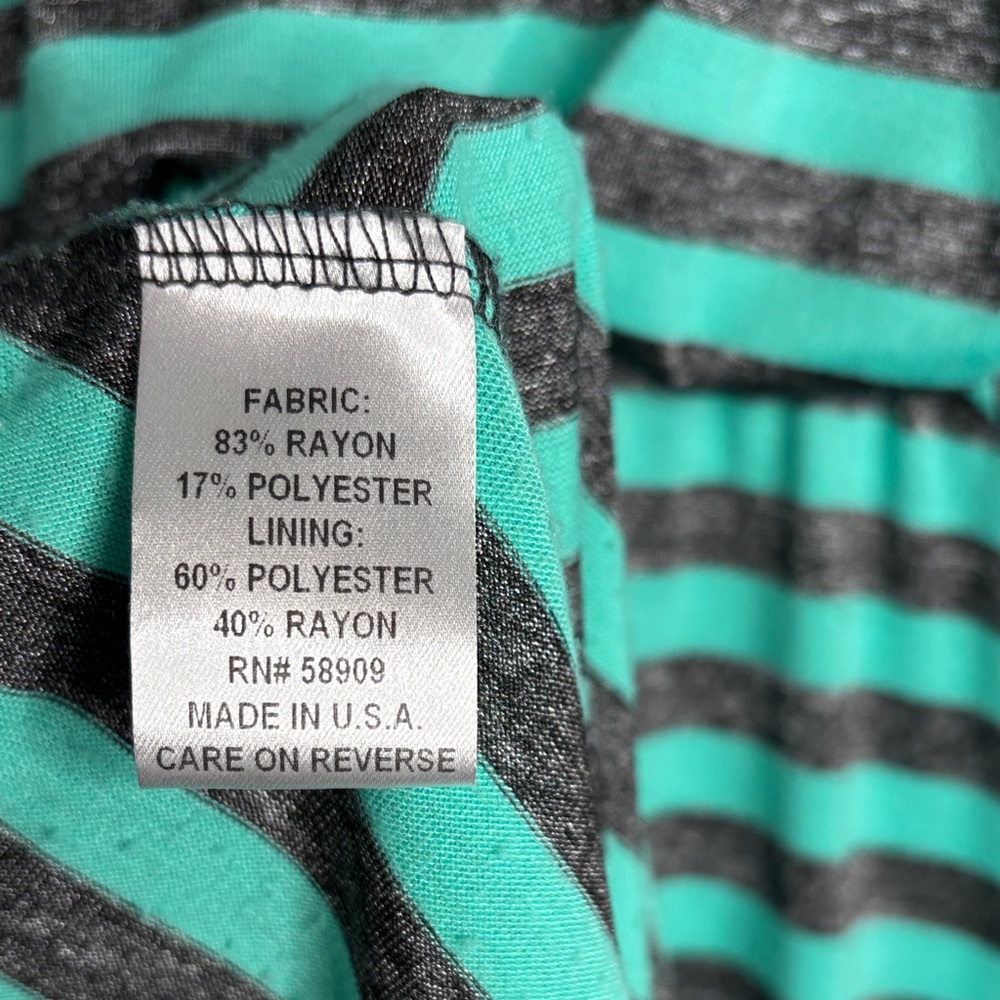 Green and Black Striped Dress - Picture 6 of 6